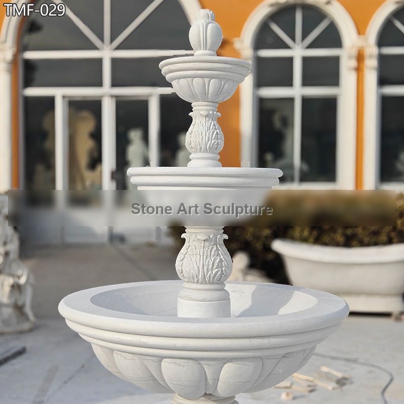 Carved Marble Wedding Water Fountain Decoration detail image