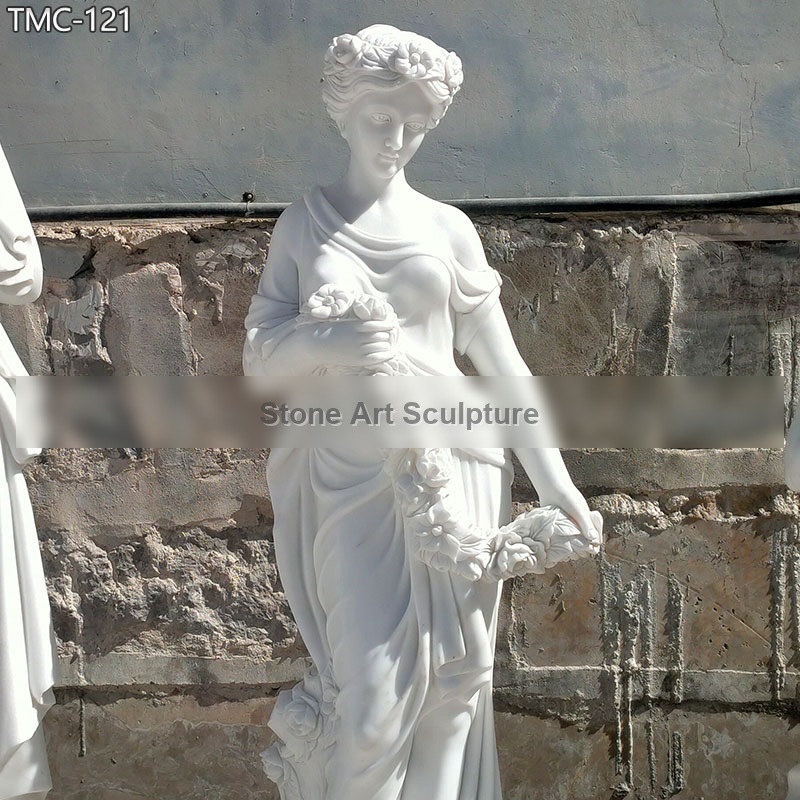 Roman Goddess Flora Marble Statue for Sale TMC-121 detail image