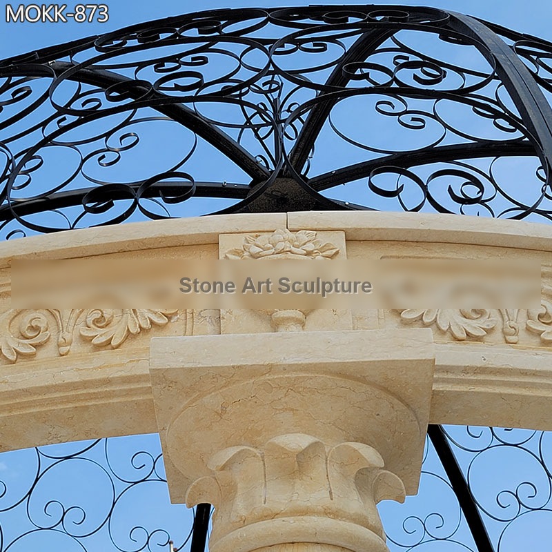 Outdoor Decoration Classic Marble Gazebo for Sale MOKK-873 detail image