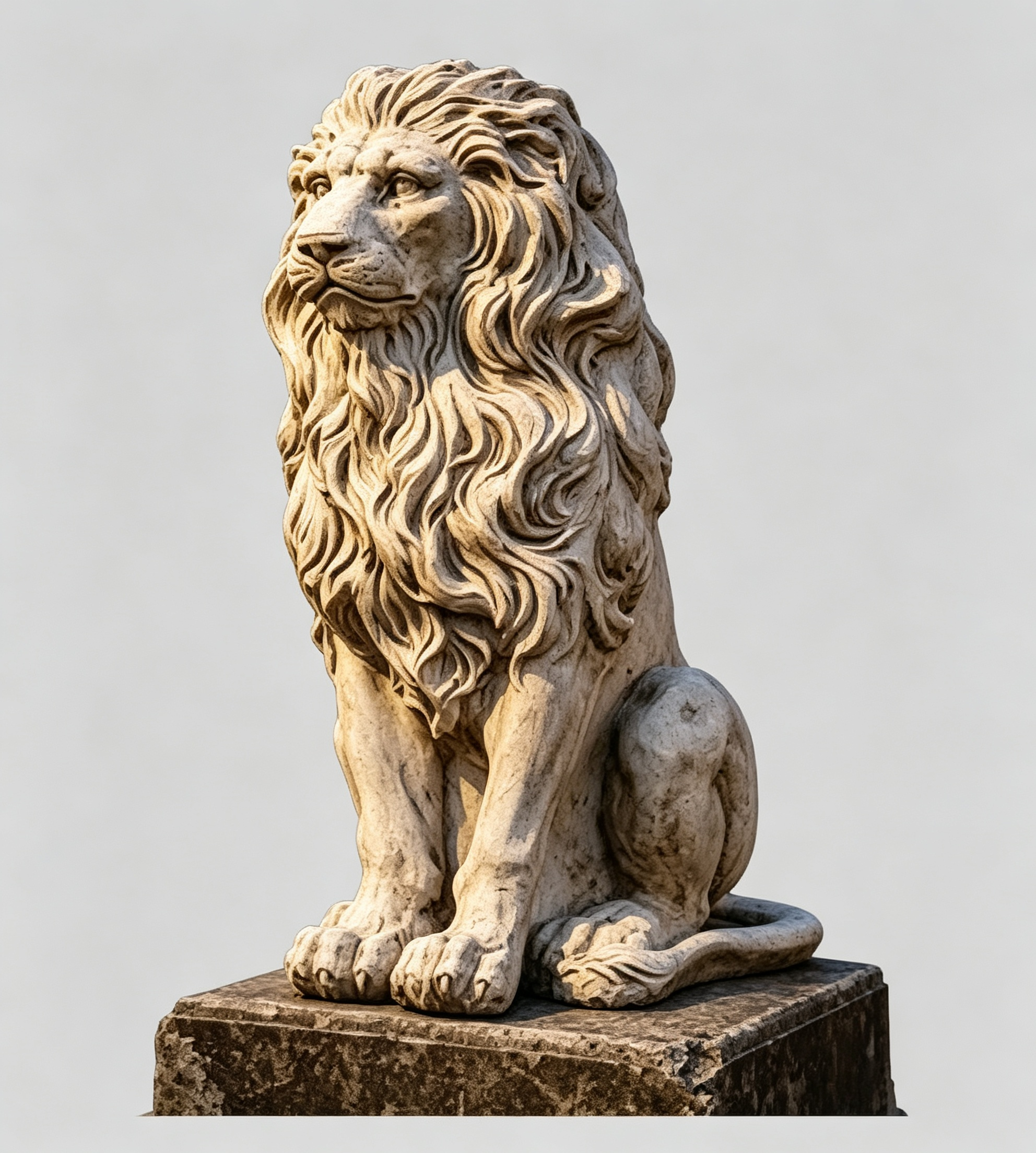 European Western Stone Lion Sculpture-SAS-103105