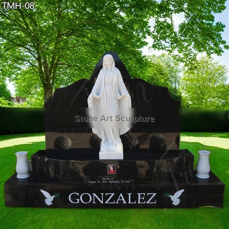Catholic Large Virgin Mary Headstone for Cemetery