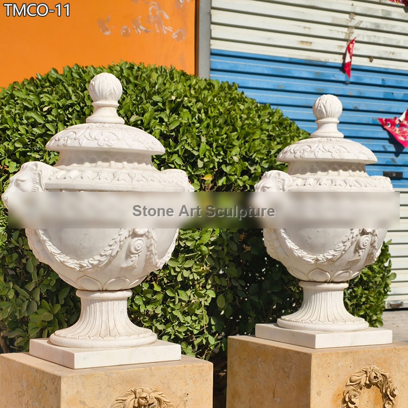 Exquisite White Marble Finials for Castle detail image
