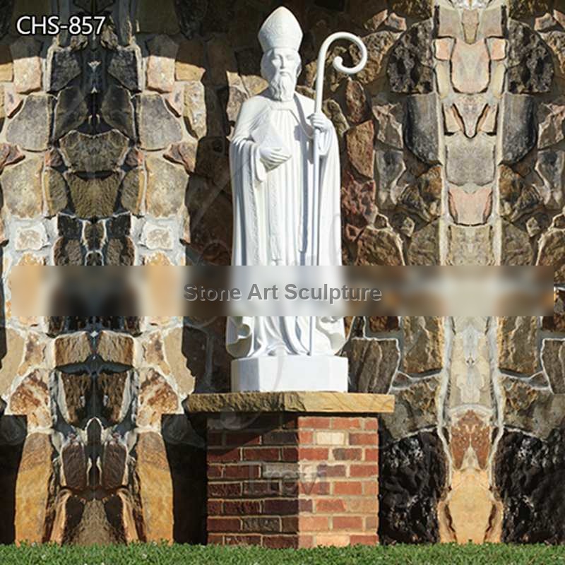 Catholic Church Marble St.Patrick Garden Statue Outdoor Decor for Sale CHS-857