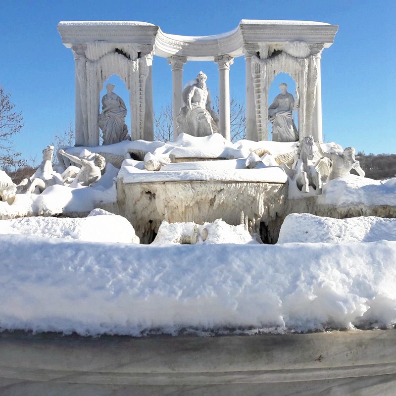 outdoor marble Trevi fountain