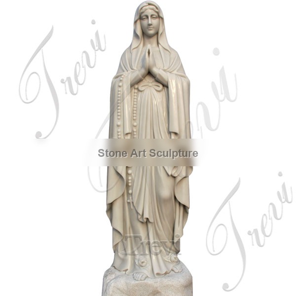 Blessed Marble Virgin Lourdes Catholic Garden Statues for Sale TCH-150