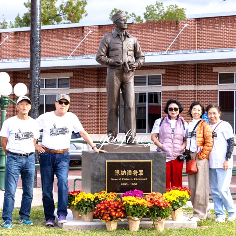 lifesize General Chennault Bronze Sculpture