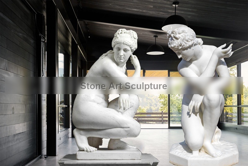 Famous Marble statue of Aphrodite Crouching Venus Replica TMC-66 detail image