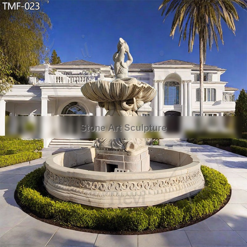Large Outdoor Water Fountains with Fish Statue for Sale MOK1-045
