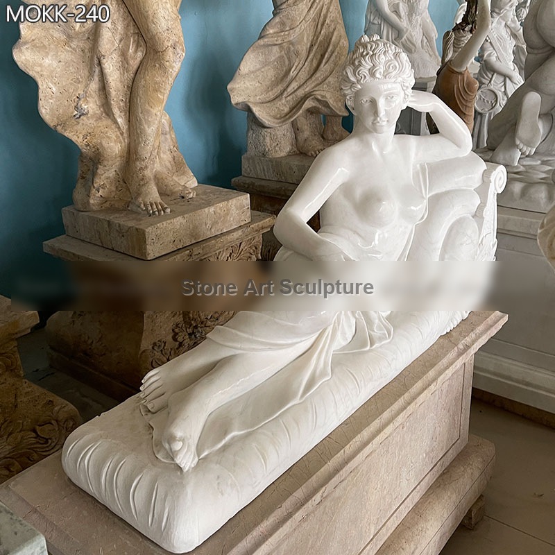 Pauline Bonaparte as Venus Victrix Statue for Sale detail image