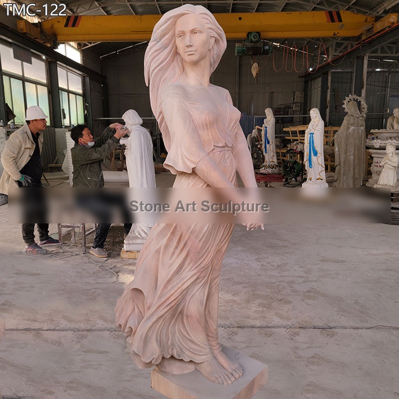 Hand-Carved Marble Luo Li Rong Sculpture for Sale detail image