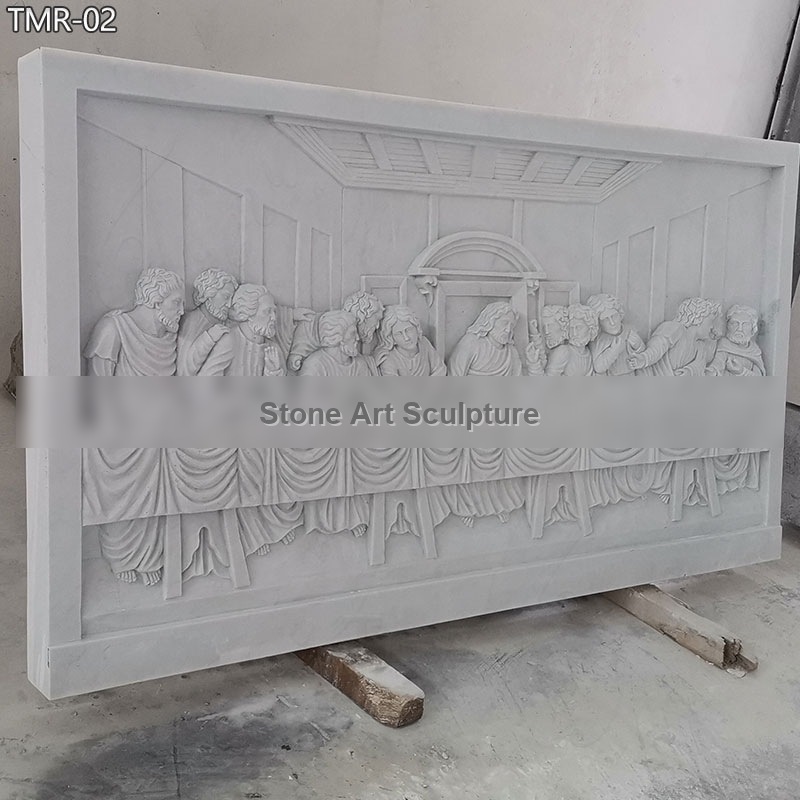 Marble Last Supper Relief for Wall Decor detail image