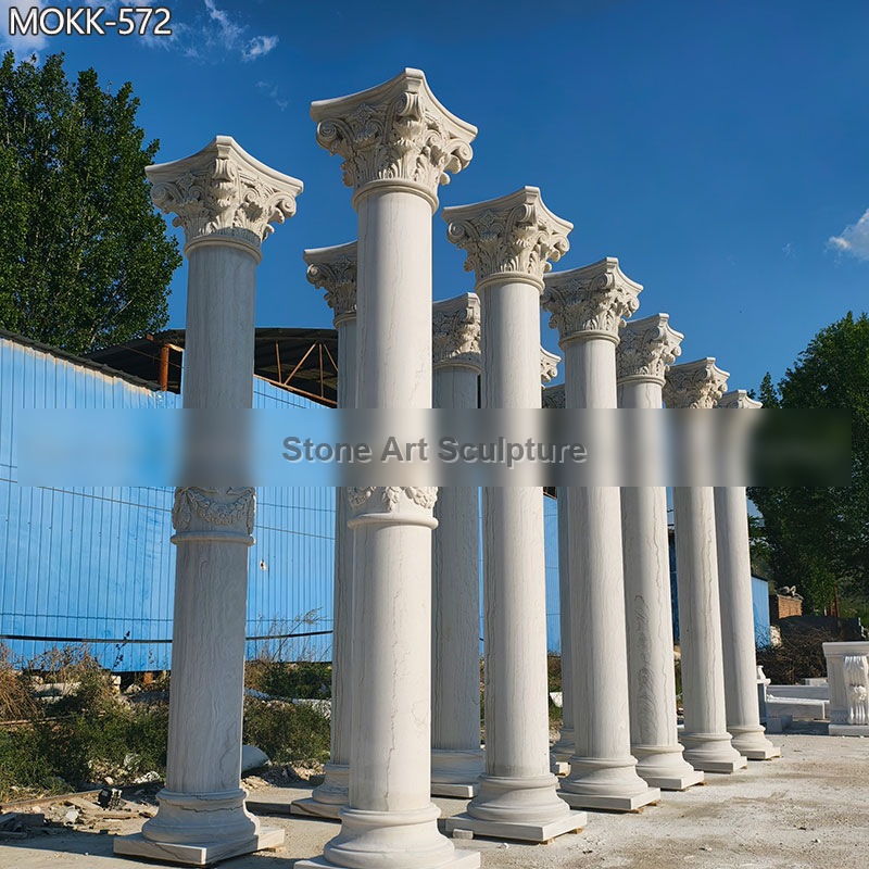 Marble Outdoor Ancient Roman Columns Pillars for Sale MOKK-572 detail image