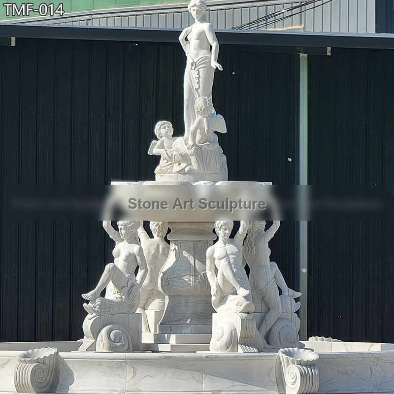 Grand Marble Fountain with Greek Statues for Plaza TMF-014 detail image