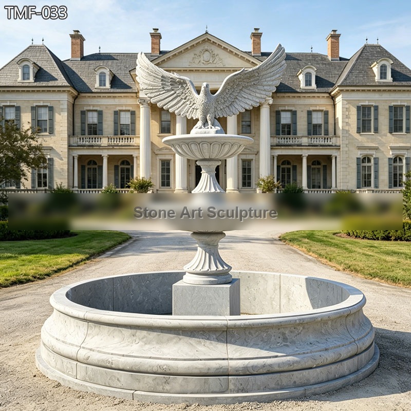 Outdoor Marble Eagle Fountain TMF-033