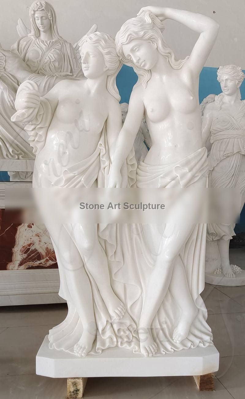 White Marble Statue Woman Garden Decor for Sale MOKK-898 detail image