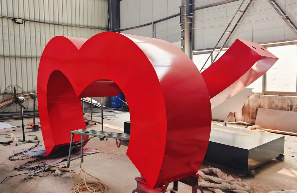 heart sculpture in production (2)