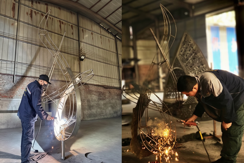 stainless steel sculpture internal structure