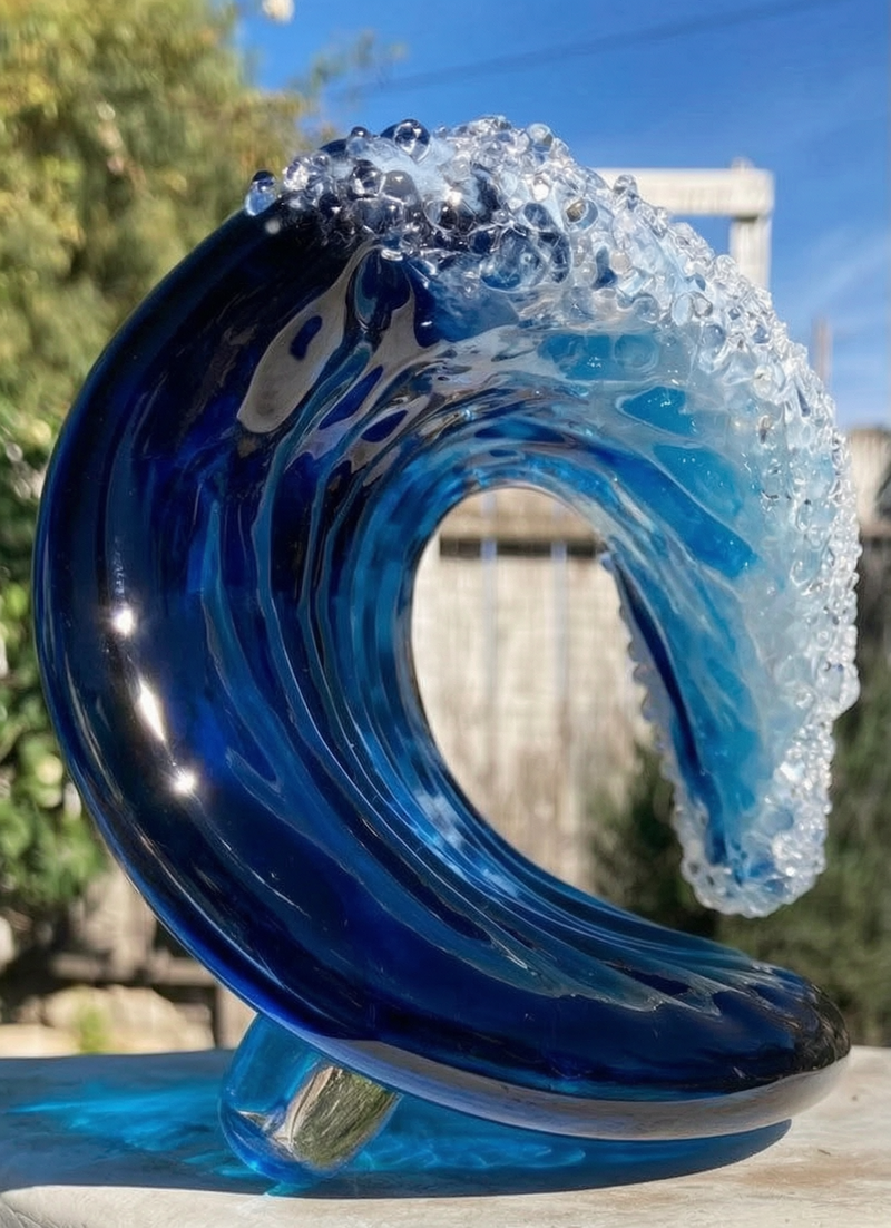 Glass Wave Sculpture