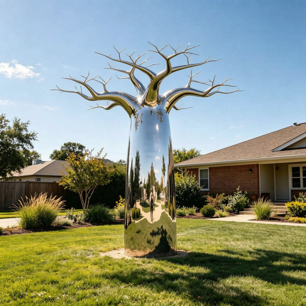 Stainless Steel Baobab Tree Sculpture for Sale CSS-233