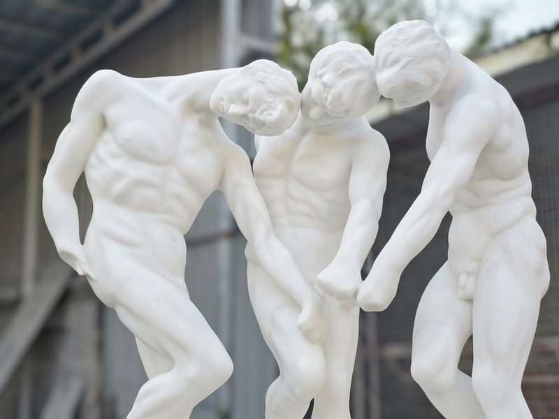 Rodin the Three Shades Marble statue