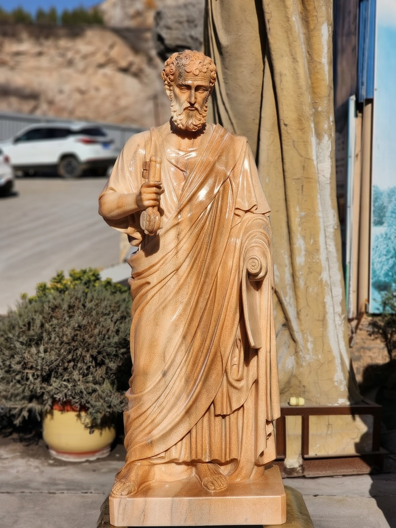 Marble Saint Peter statue for church