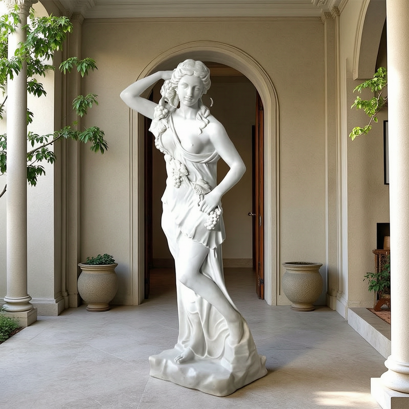 Roman Woman Statue Holding Grape for Sale MOKK-635