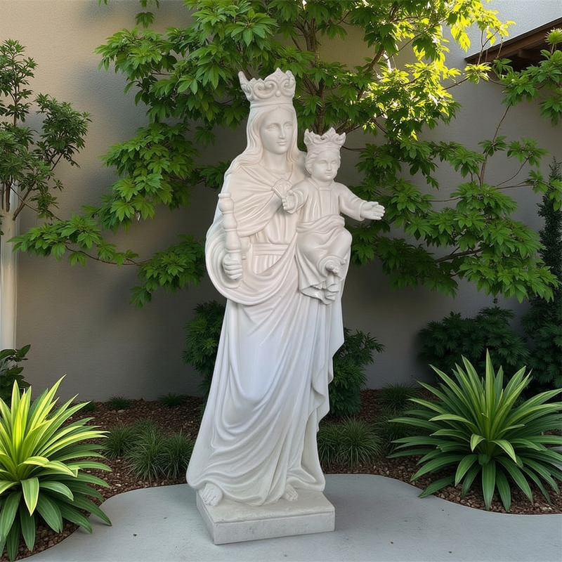 Life Size Our Lady of Perpetual Help Marble Statue