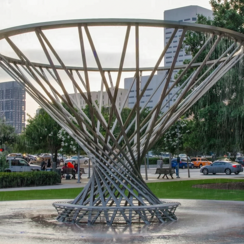 large public water feature sculpture