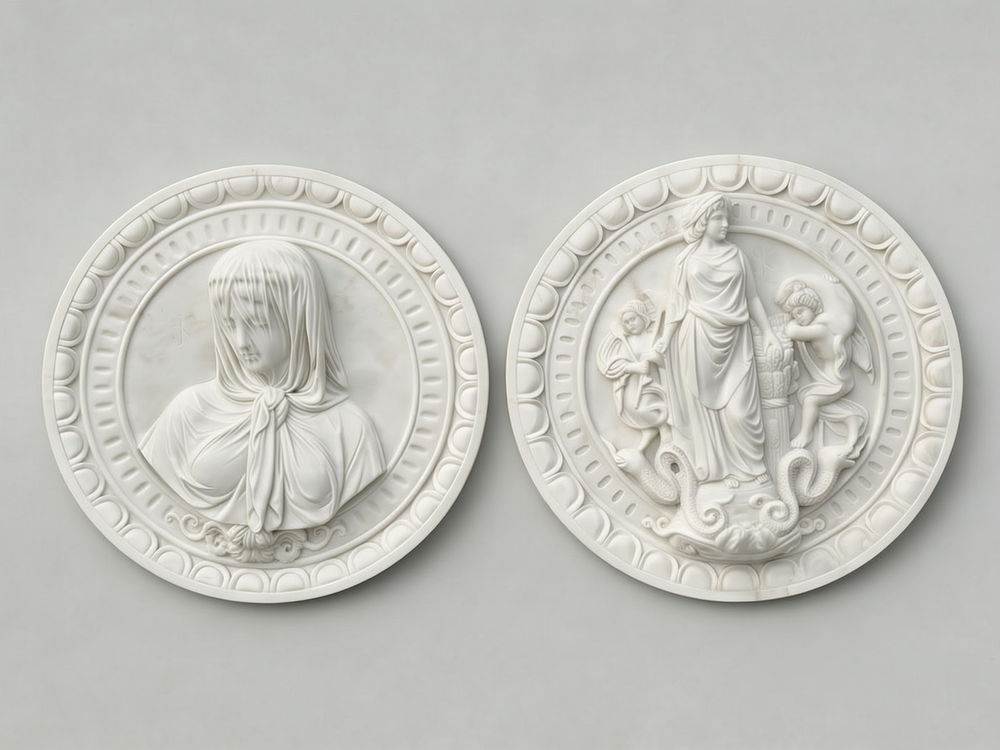 round marble relief