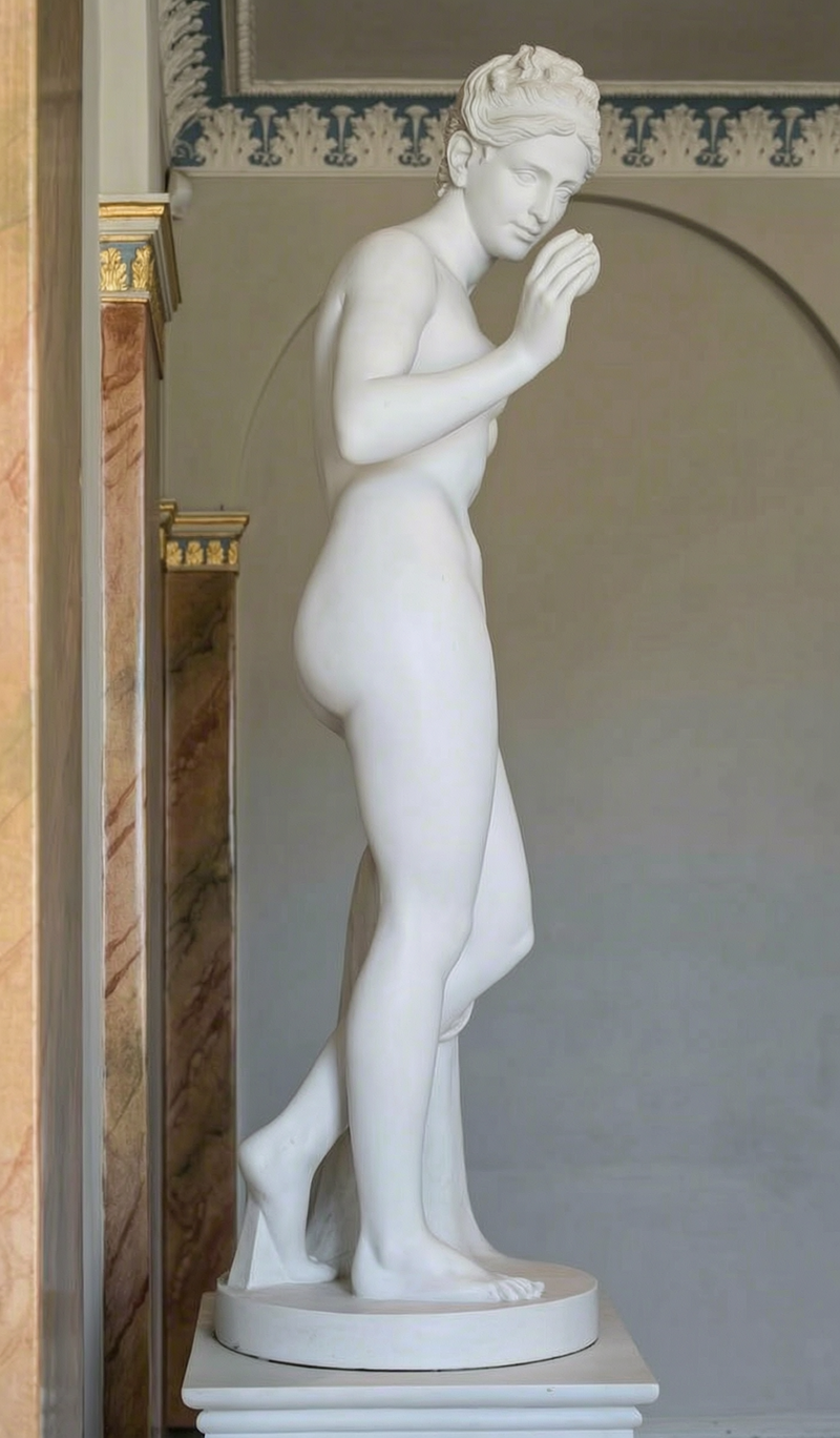 Life Size Famous art nude woman statue Venus with apple for sale MOKK-204