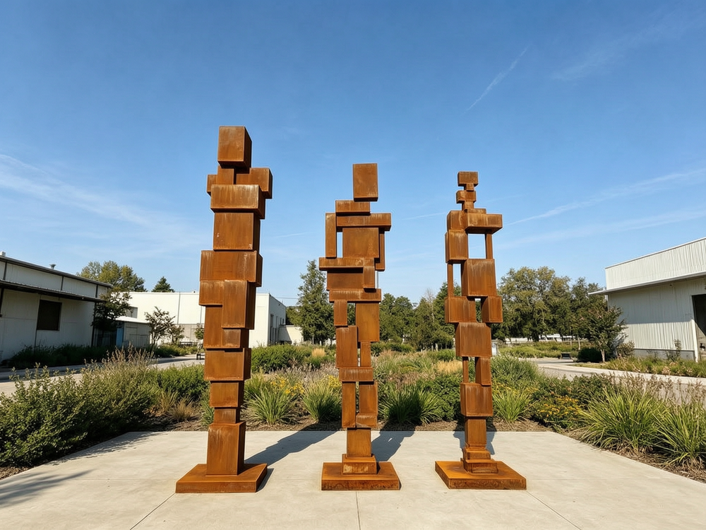 large cube sculpture for outdoor decor