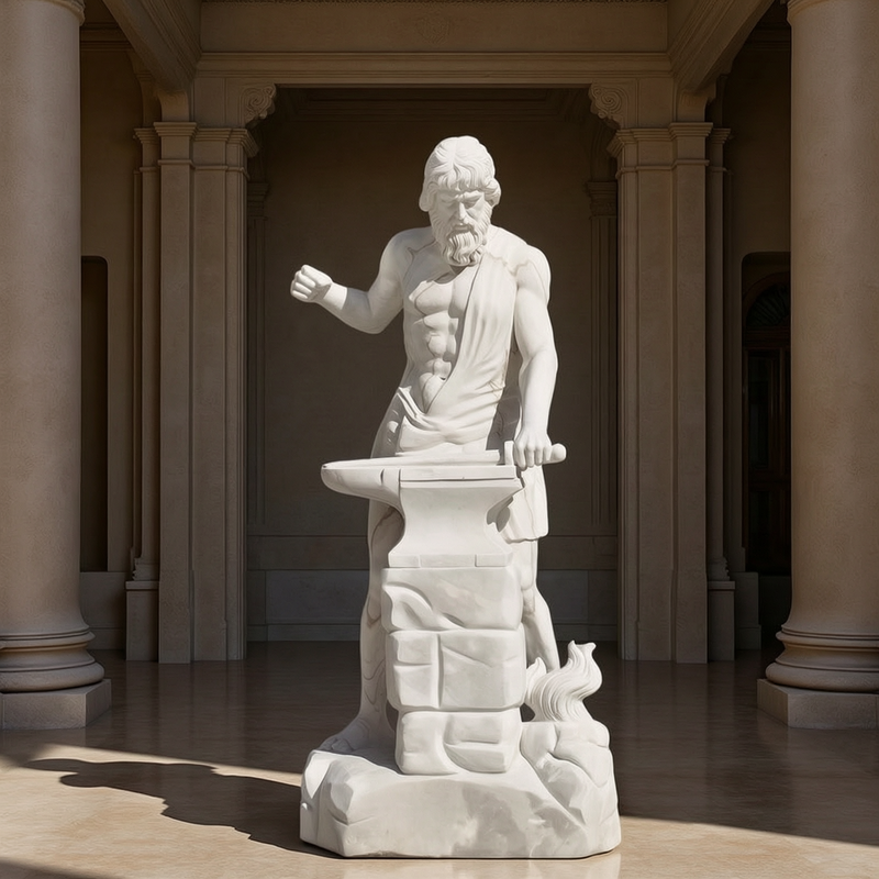 6 feet Marble Hephaestus statue youFine