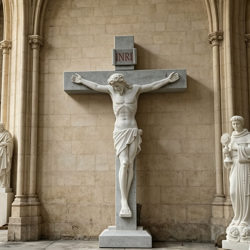 Life Size Catholic Church Sculpture Crosses and Crucifixes with Jesus Statue CHS-288