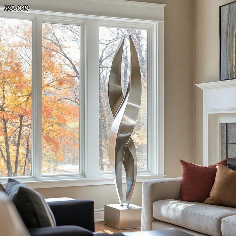 tall mental sculpture for interior decor