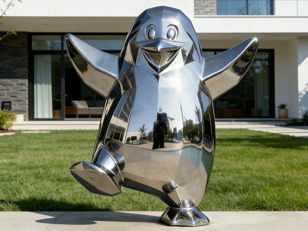 modern penguin sculpture