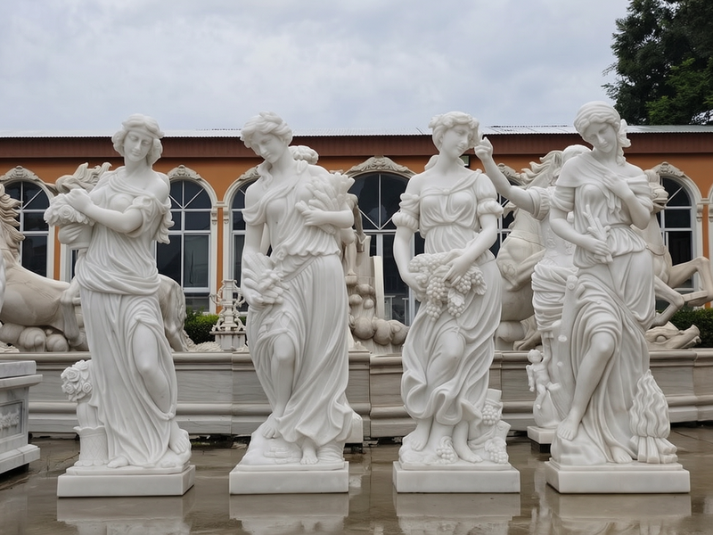 four seasons marble statues
