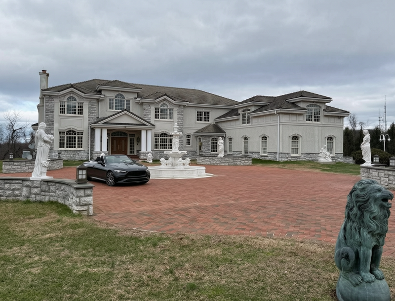 Marble Courtyard Project for a Private Estate in the USA