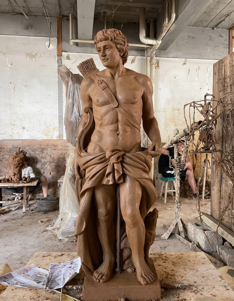 hunting god clay model