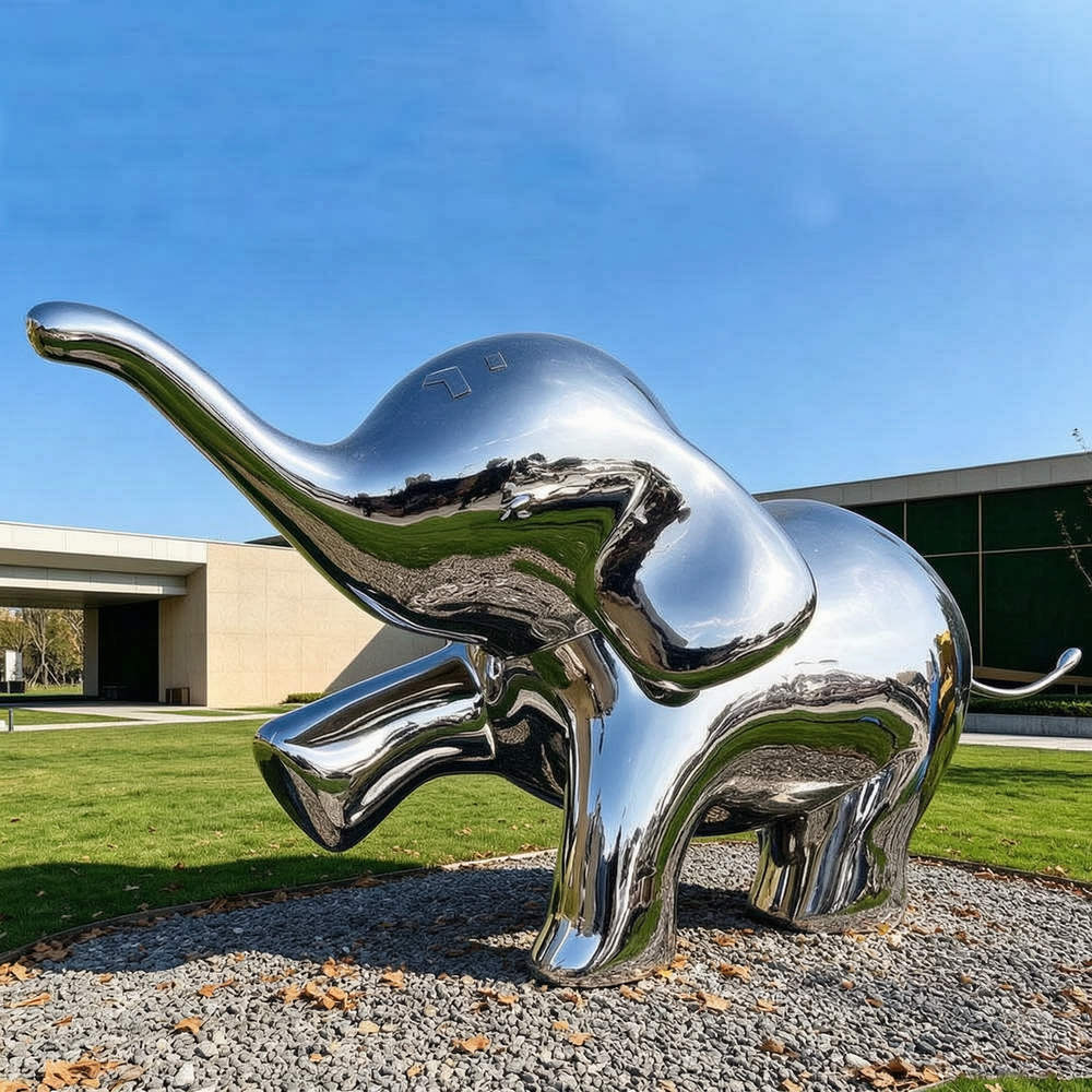Large Stainless Steel Elephant Sculpture CSS-137