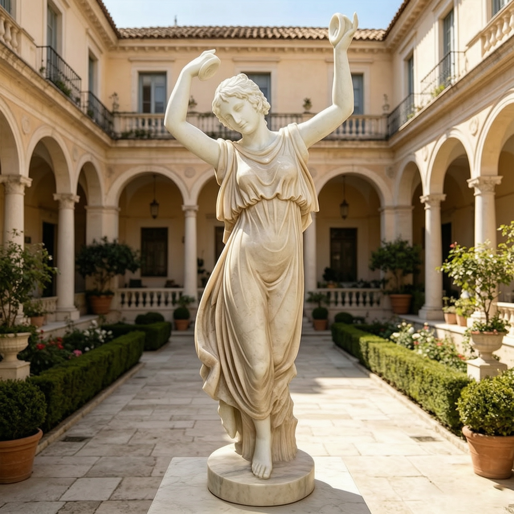The Dancing Nymph with Cymbals Sculpture