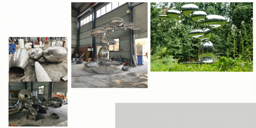 large pebble tree sculpture for park project