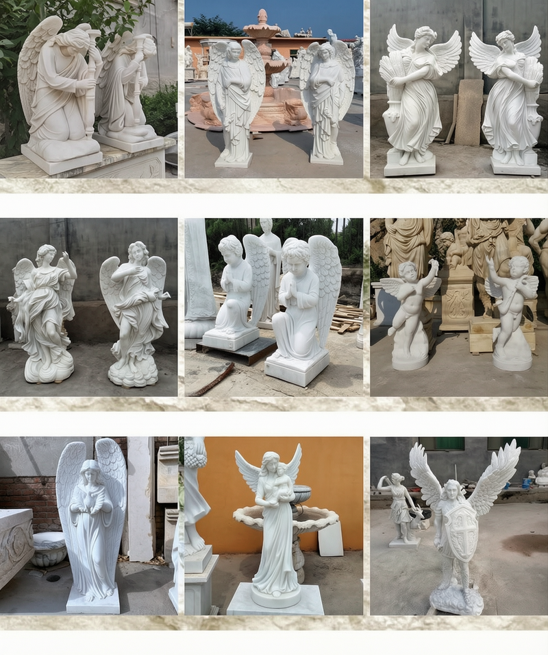 more marble angel statue