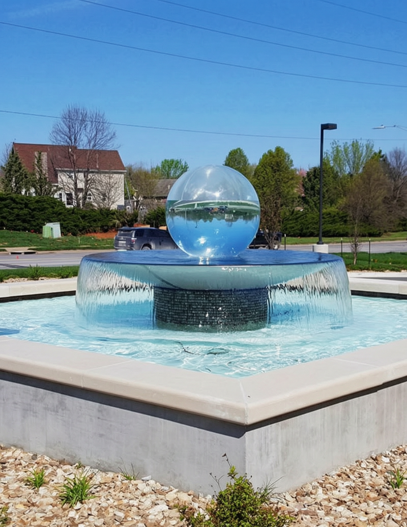 Modern Acrylic Sphere Water Fountain
