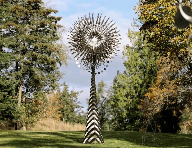 stainless steel kinetic wind sculpture