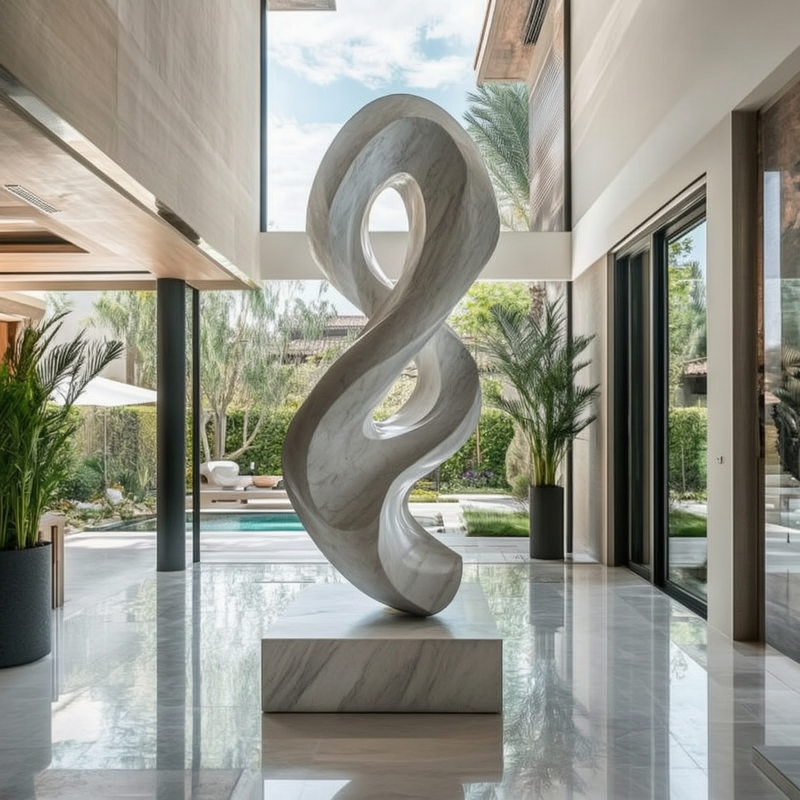 large marble abstract sculpture