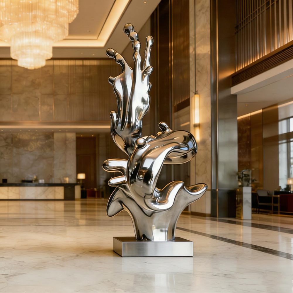 modern wave sculpture