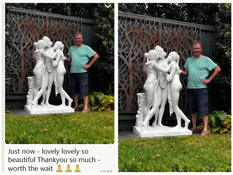 three graces marble sculpture feedback