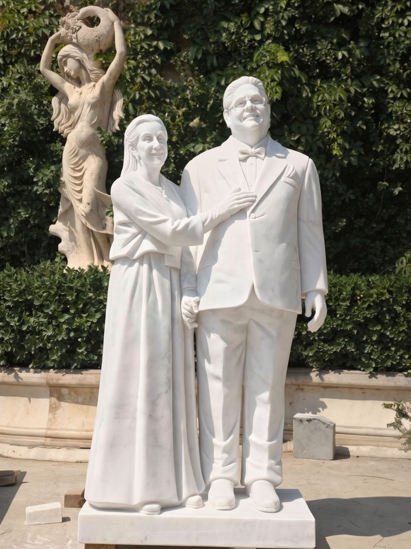 finished marble statue details