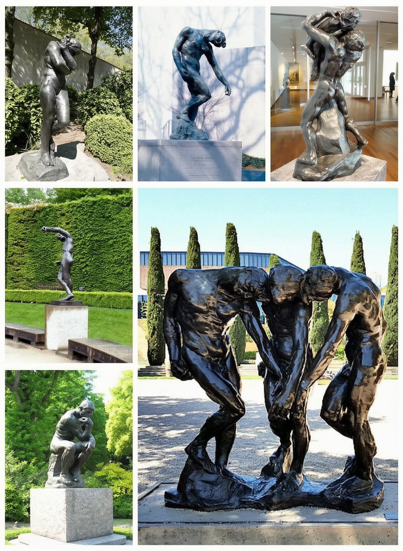 Antiques rodin bronze sculpture
