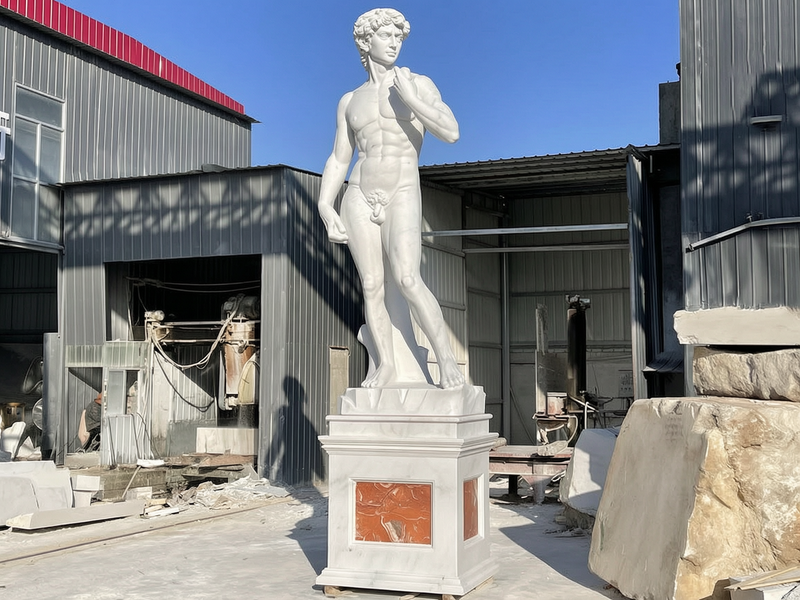 large marble david sculpture